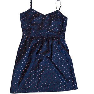 J.Crew Navy Pink Polka Dot Fit & Flare Sundress Size 8 – Retro Pinup Style